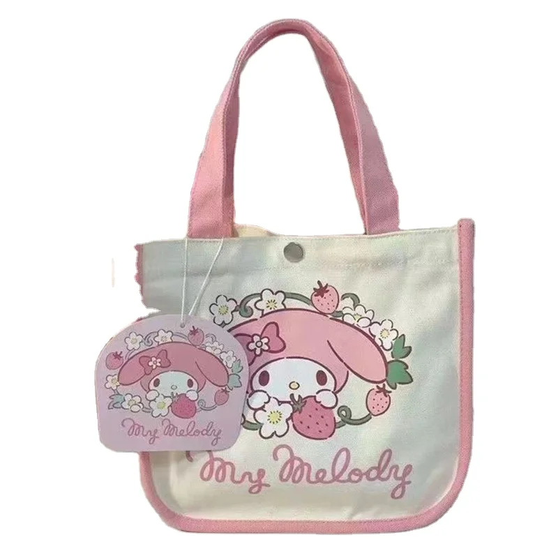 Sanrioed 3D Printed Melody Cinnamoroll Cartoon Lunch Bag Primary Secondary School Students Insulation Lunch Box Handbag