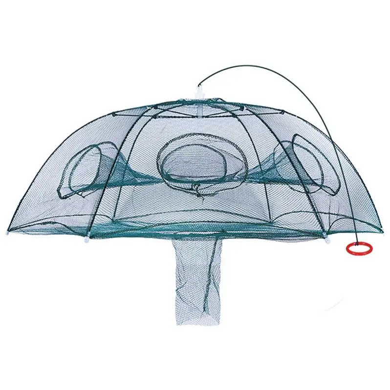 Drop Shipping Folding Nylon Fishing Net Shrimp Crab Minnow Automatic Small Fish Set Trap Cage Device