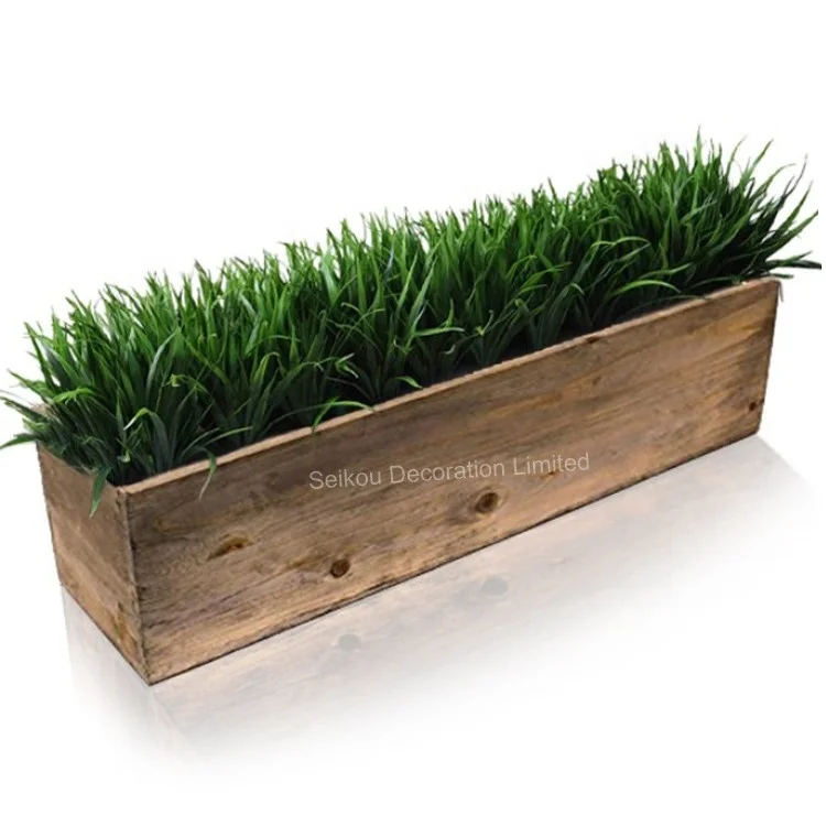 Набор из 2 садовых деревянных прямоугольных цветочных Горшков