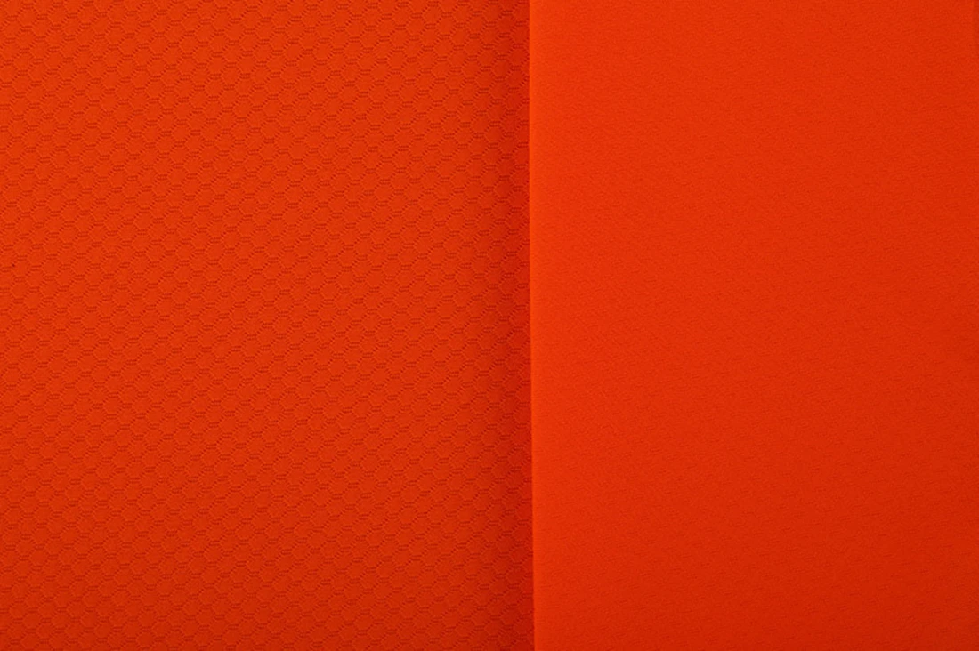 
Free Sample Soft 100% Polyester Mesh Fabric Football Jersey Fabric Fluorescent orange 