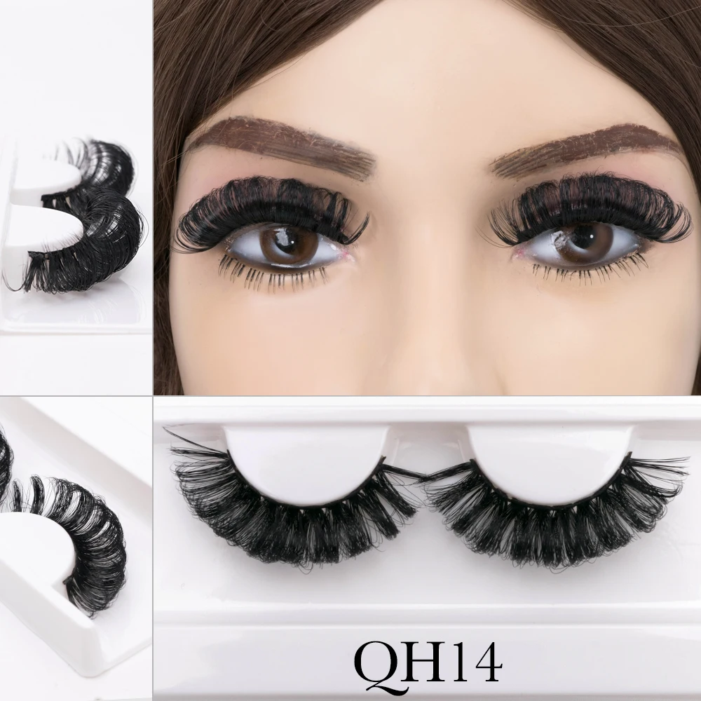 cruelty free vegan russian lashes DD curl wink winged eyelash extensions extra curly d curl mega volume strip lashes