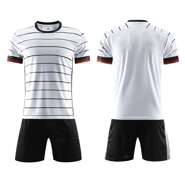 plain blank yellow soccer jersey football set