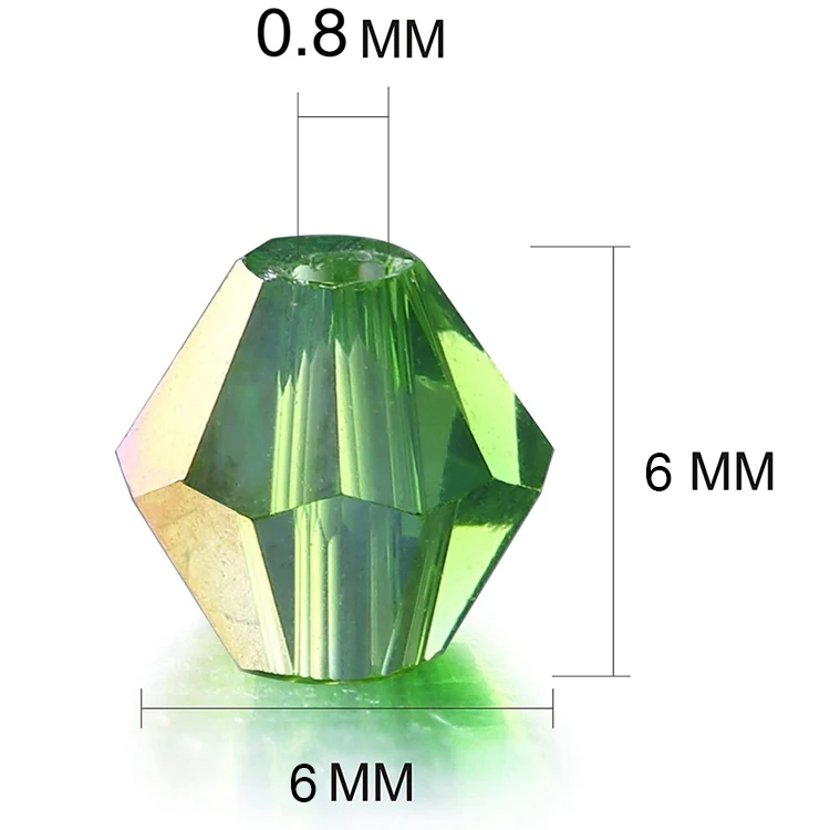 Colorful Bulk Faceted Bicone 6 Mm Beaded Crystal Beads For Jewelry Making