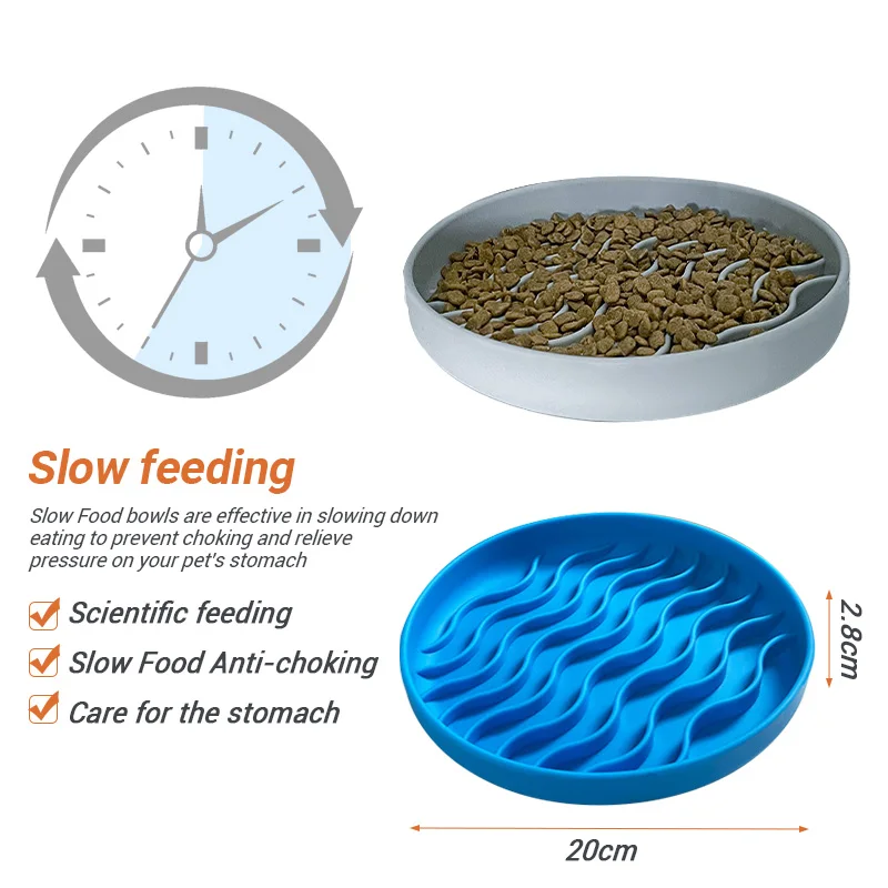 Modern Silicone Pet Dog Bowl Lick Mat Slow Eating Stop Gulping Take It Easy Dishwasher Safe Slow Feeder Dog Puzzle Feeder Bowl