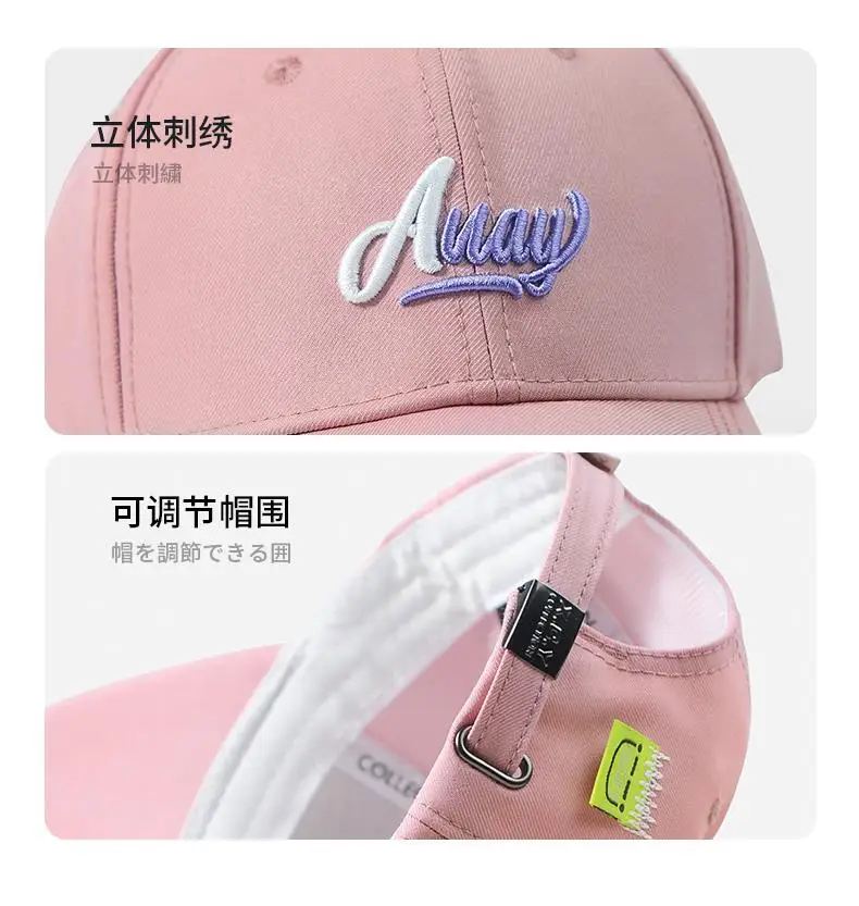 Guangzhou OEM Embroidery Logo Pink Red Ladies Hat