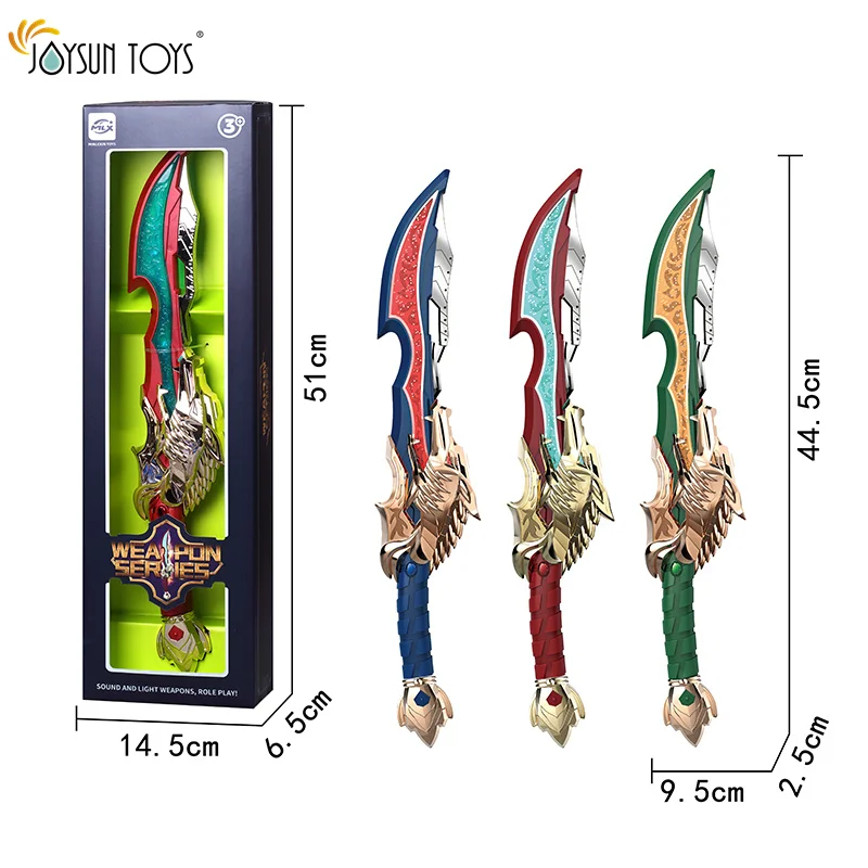 Electronic Luminous Weapon Toy Plastic  Sword Knife Shape Axe Toy  Light Sword Samurai Knife Toy