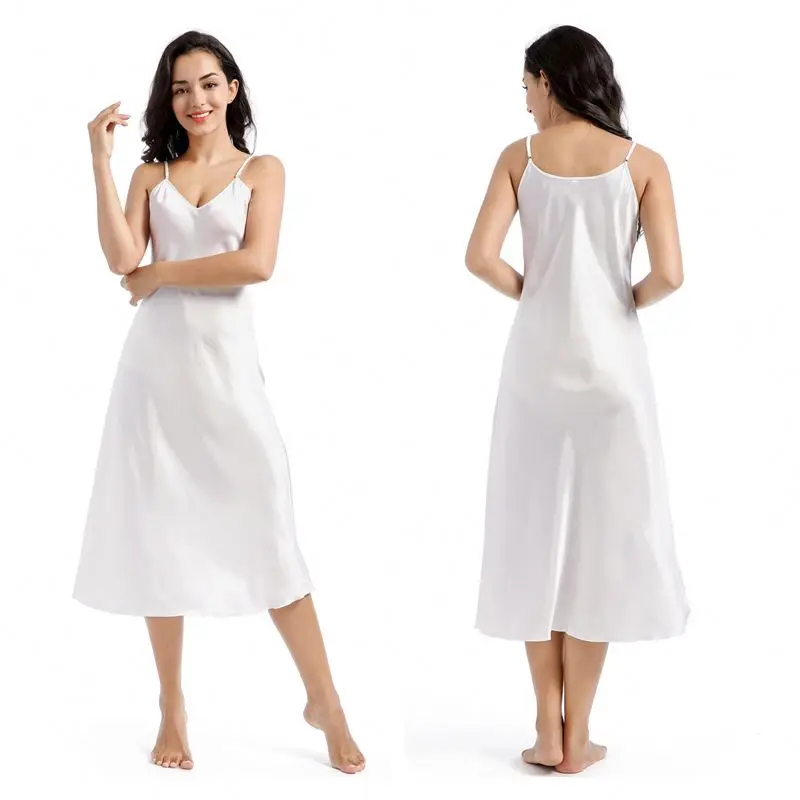 Women sleeveless long nightgown summer sleep night dress sleepwear lounge dresses