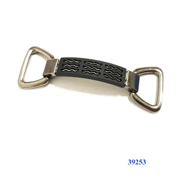 Wholesales customized men zinc alloy shoe chain buckle with rope 73 mm
