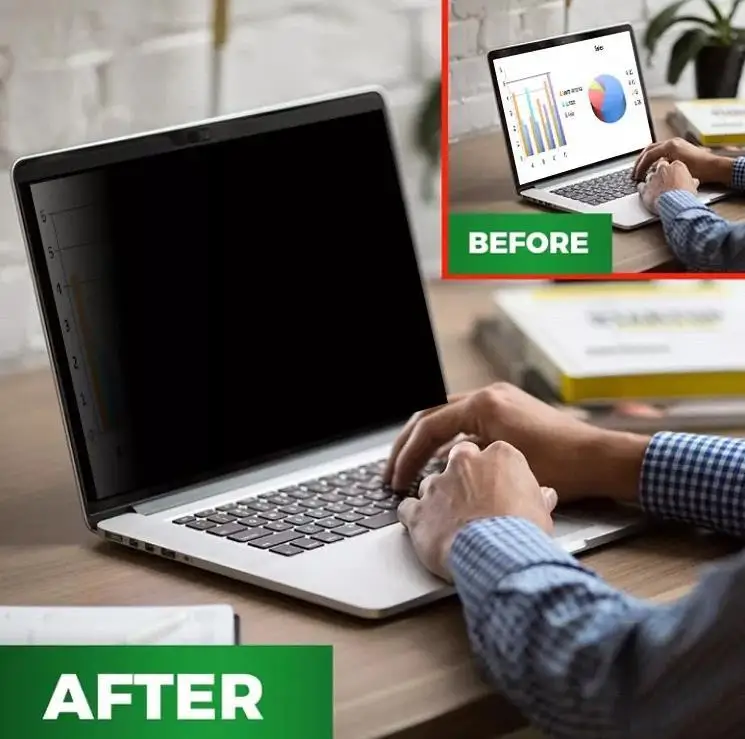 LFD1868 High Clear Privacy Filter Screen Protector for ATM Screen , 72% Transparency Privacy Film for HD LCD Computer Screen