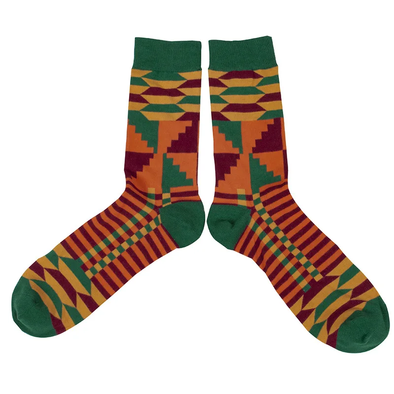 2022 New Spring  Design Hot Selling Socks African kente Print Socks africa clothing