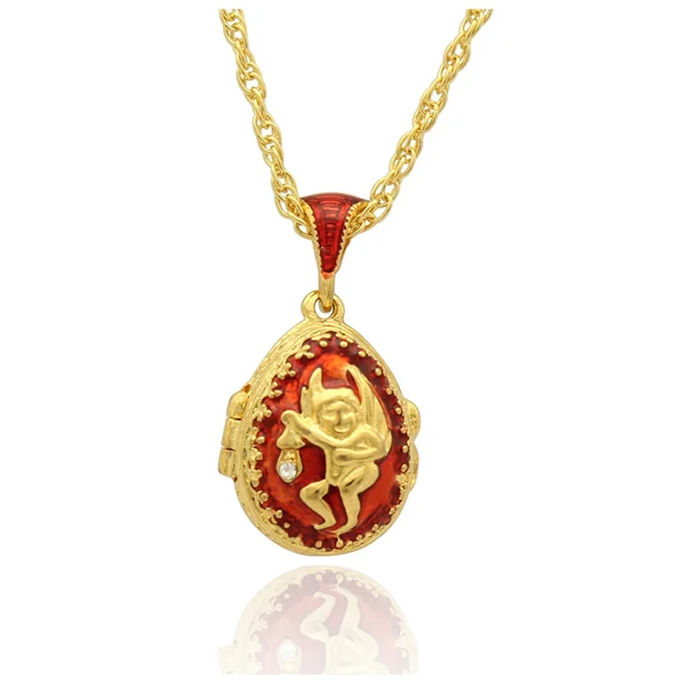 Популярные аксессуары на Пасхальный день Faberge яйцо кулон эмалированные ювелирные изделия