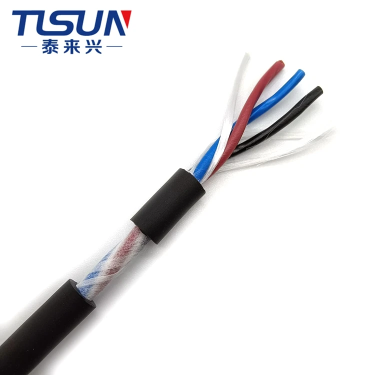 Drag Chain Control Cable HF-YY 4X0.5MM2 Repeated Bending Resistance High Flexibility PVC Outer Sheath
