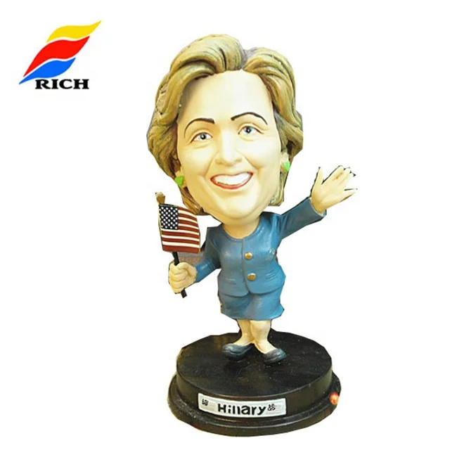 polyresin resin  folk art bobble head doll,styling head doll,bobble head custom resin figure anime