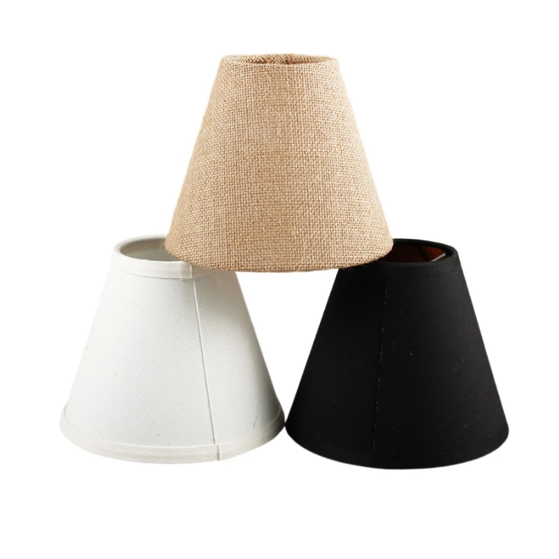 Cone shaped circular clothing lampshade, linen flat lampshade shell bedside lamp floor lamp  desk lamp wall lighting accessories
