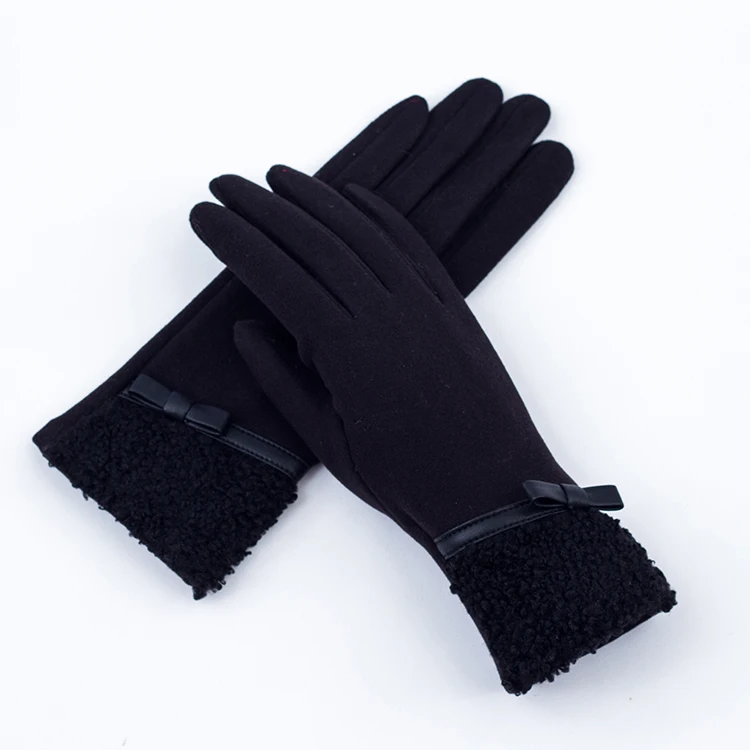 
ladies fashion hand gloves cute woman gloves touchscreen knitted gloves 