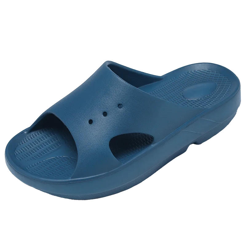 
Custom Logo solid color outdoor slippers mens beach shoe light weight summer sandals flat shoes 