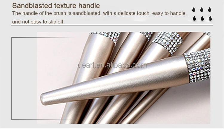 bling makeup brush set