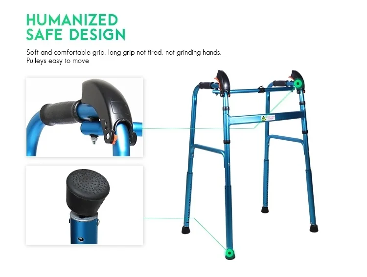 Adjustable aluminum folding walking aid help stick the walking aid of medical orthopedic crutch