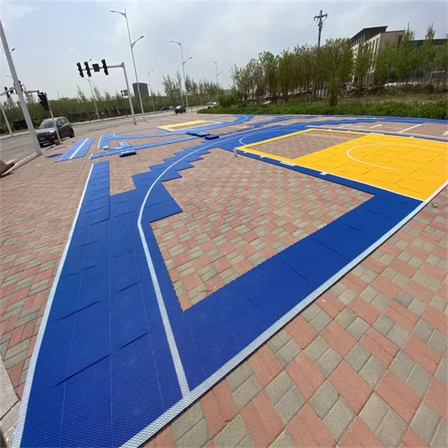 line marking included 3x3 half court 28mx15m full court outdoor basketball court