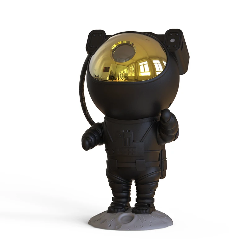 DE Galaxy Projector Lamp Star Spaceman Black Gold Astronaut Shaped  Star Light Projector Space Buddy Projector
