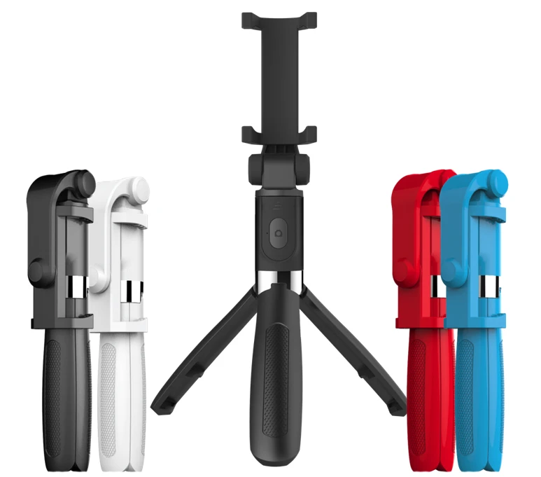 2019 New 2 in 1 Foldable BT Shutter Remote Selfie Stick Tripod for iPhone and Android Phones(Black)