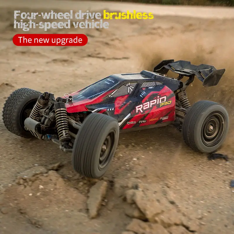 2024 Hot Sale 1/16 Brushless Drift Alloy Metal Led Hydraulic 70km High Speed Remote Control Rc Trail Truck Toy Vehicle For Boys