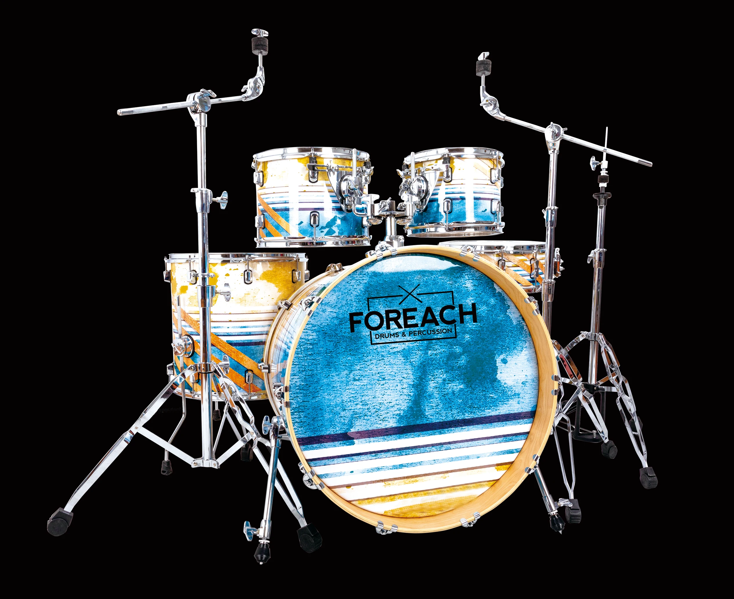 Custom Design FOREACH Printed PVC Drum Set Drum Kit