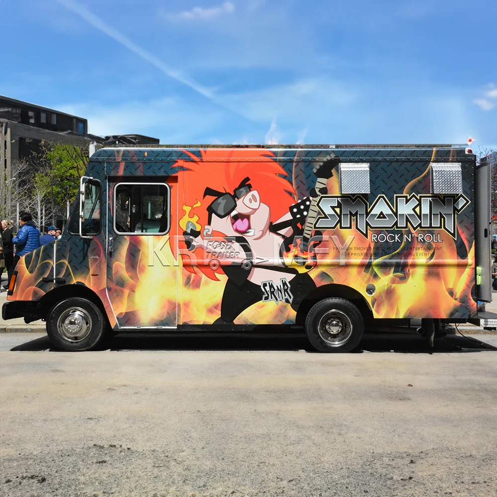 China Mobile Food Truck Ice Cream Carts Coffee Cart Hot Dog Stand Fries Salad Kiosk Pizza Food Truck With Full Kitchen