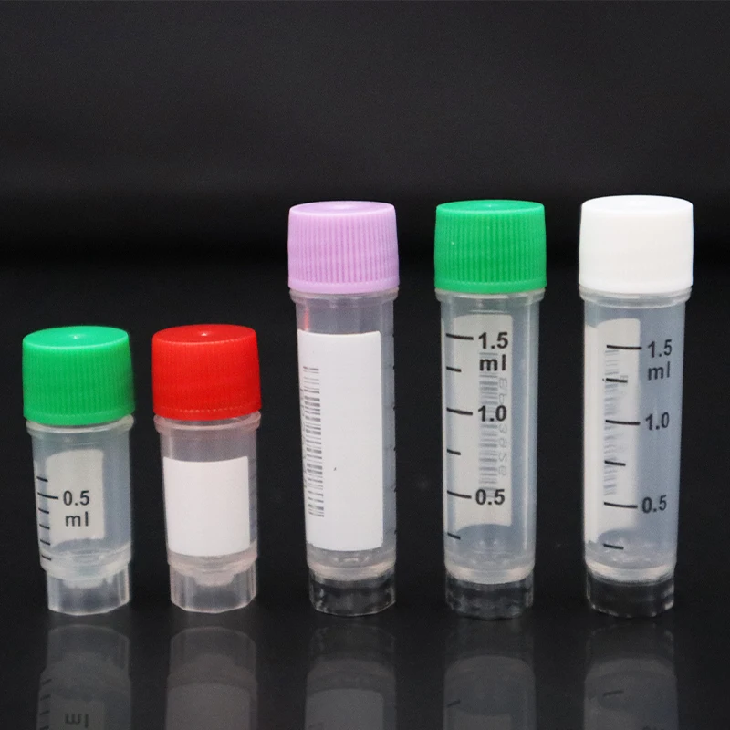 Transparent sample Small bottle container Gradm tube IVF Plastic Frozen Tube