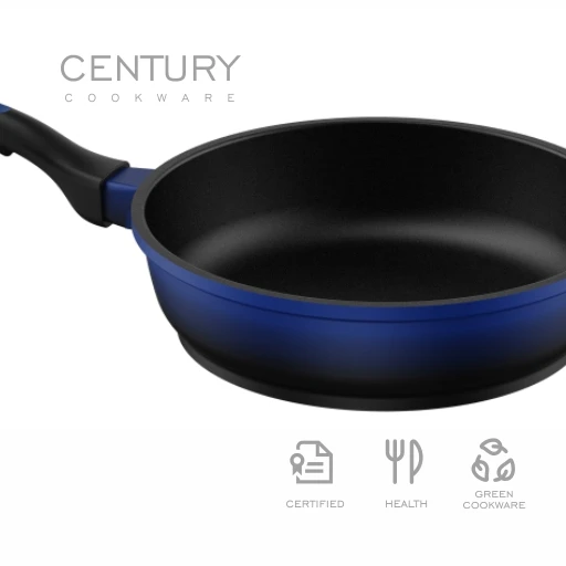 CENTURY 28 cm Klein Blue Aluminum Cookware High Aesthetic Value Induction-Friendly Frying Pan for Cooking