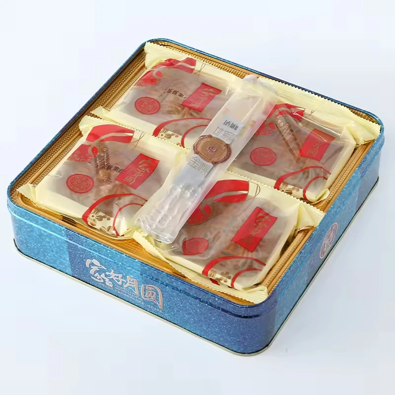 Середина осени и зимы красная фасоль Лунный пирог Подарочная коробка (набор из 4 предметов) традиционные лунные пирожные 700 г