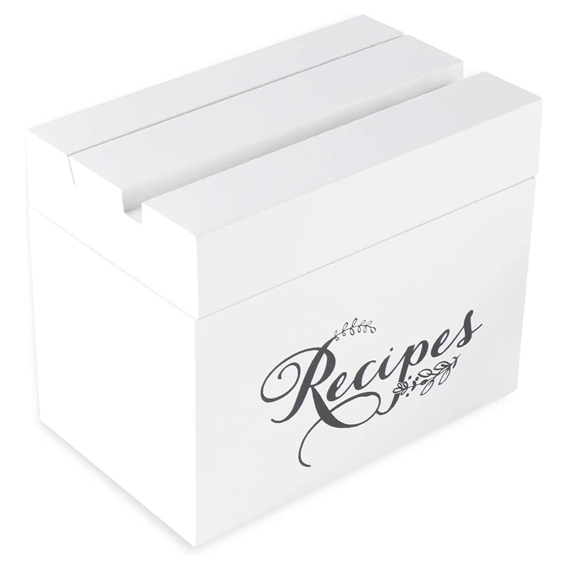 New wooden recipe storage box, creative home tabletop recipe display rack, clamshell kitchen recipe organizer box