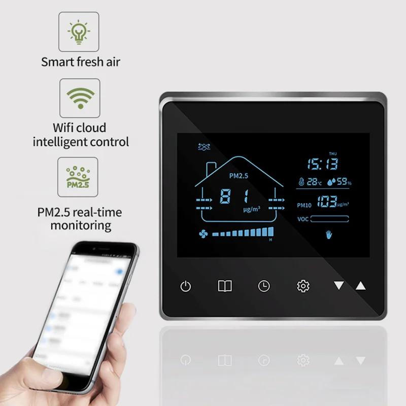 High efficiency heat recovery wall amount energy recovery Ventilation system Household two-way air flow air heat recuperator