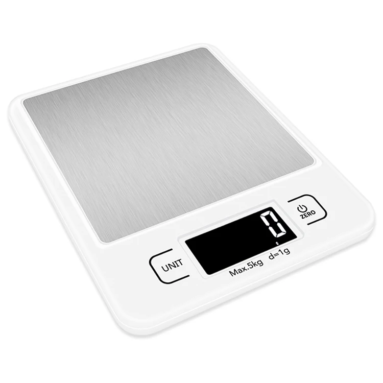 High-End USB Stainless Steel Electric Kitchen Scale Good Grips 1kg 3kg 5kg Digital Display Food Scale Rectangle Shape Battery