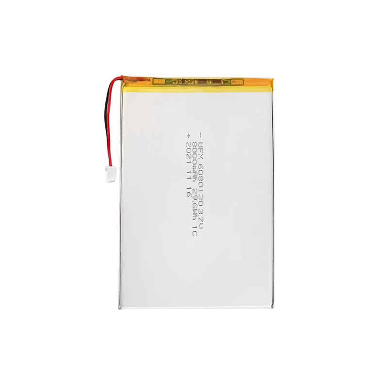 Manufactory Custom Super Thin Bluetooth Keyboard Battery UFX 6080130 8000mAh 3.7V Rechargeable Li-polymer Battery