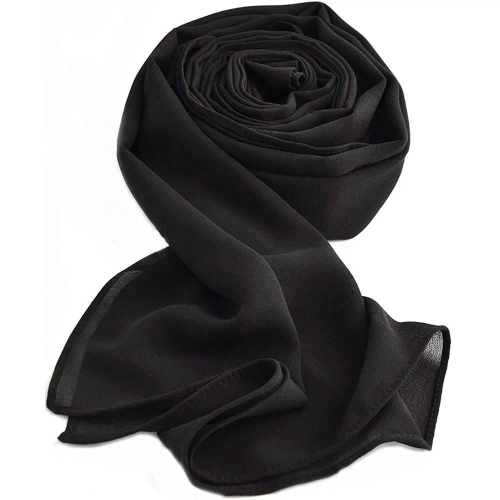High Quality Cheap Plain Polyester Pearl Chiffon Fashionable Muslim Women Long Hijab Scarves Scarf