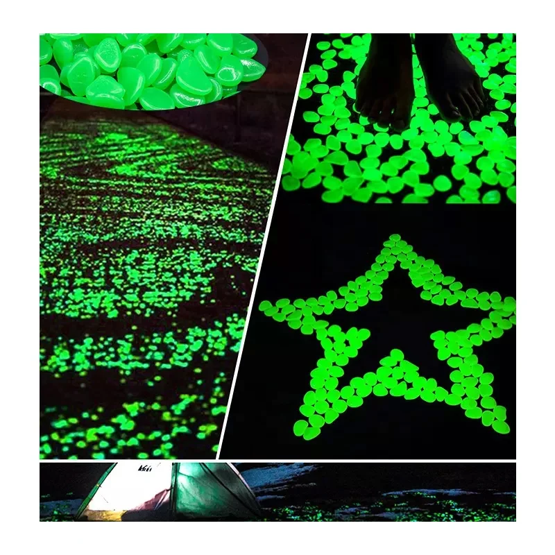 Luminous Cobble Pathway Stones for Outdoor & Park Decor Glow in the Dark Garden Aquarium & Yard Pebbles Walkway Decoration