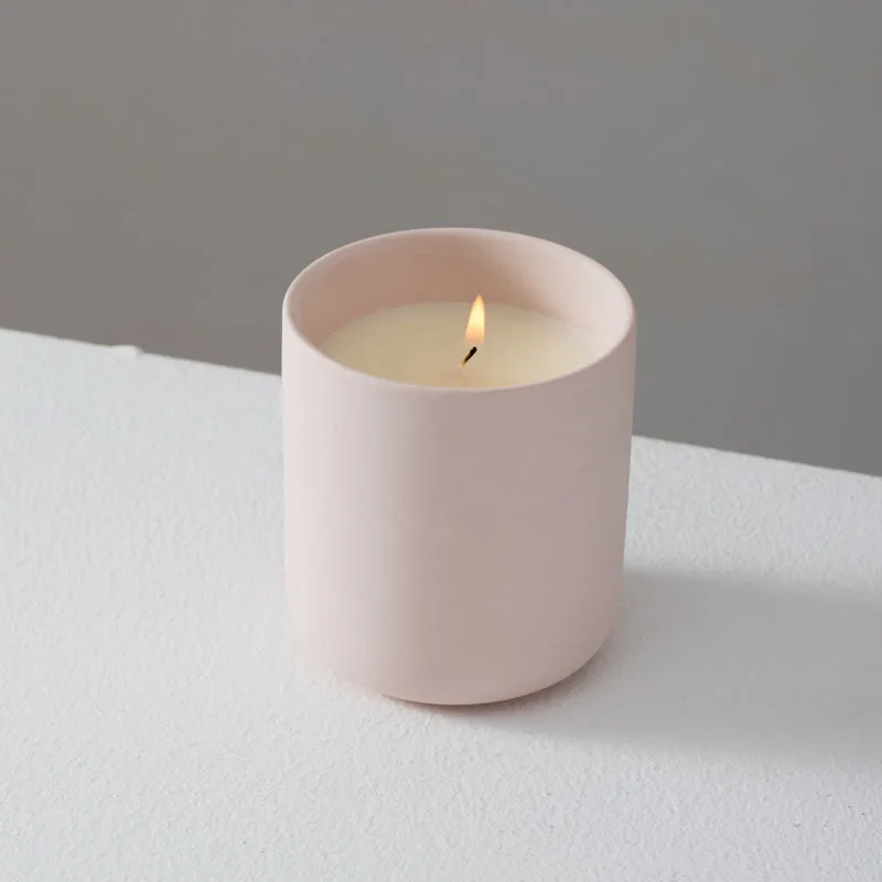 Nature Custom Label Decorative Luxury Empty Candle Holders Ceramic 10 oz Candle Jars for Candle Making