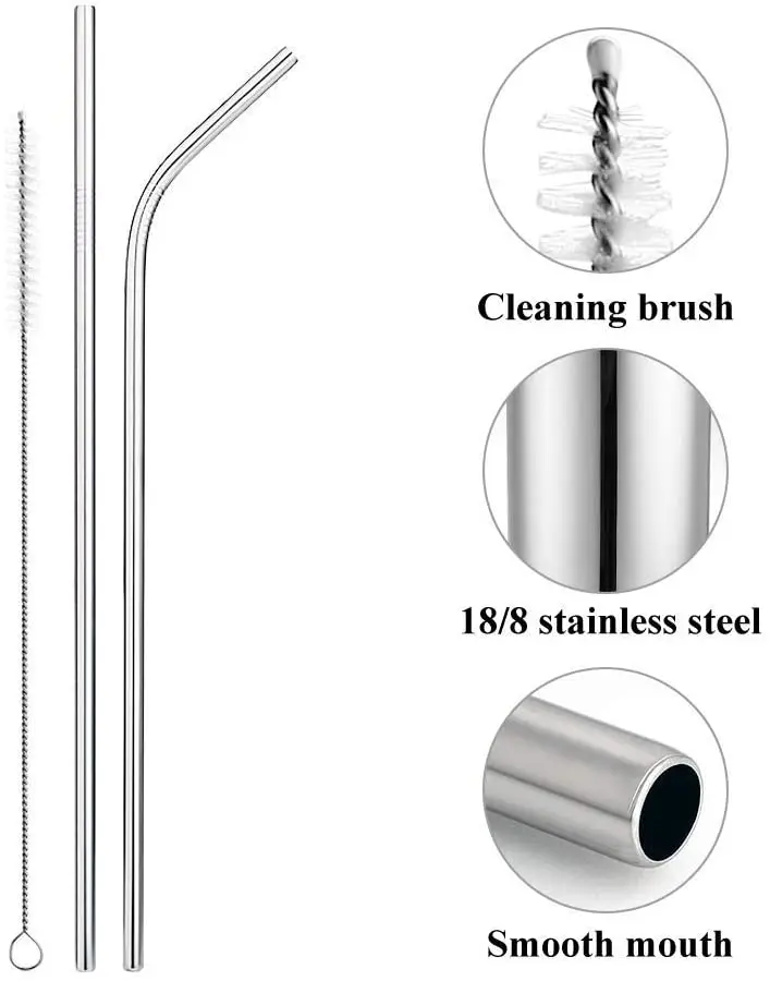 Wholesales Wholesale 20oz Black Rose Gold Silver Custom Portable Stainless Steel Reusable Straw