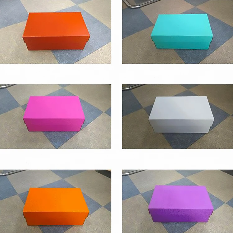 Y91 Spot wholesale blank folding empty shoe box custom printed reusable corrugated white black paper shoe box