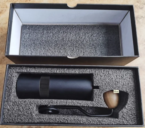 In Stock 6 Adjustable Bean Machine Travel Coffee Set Espresso Ceramic Burrs Molinillo De Cafe Manual Black Coffee Grinder