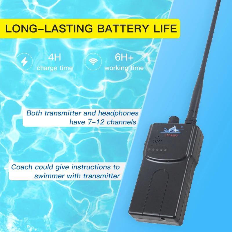 Aquatic Sports Class Swimming Pool Lessons Training Device FM radio vibration transmitter Sports Coaching FM Transmitter