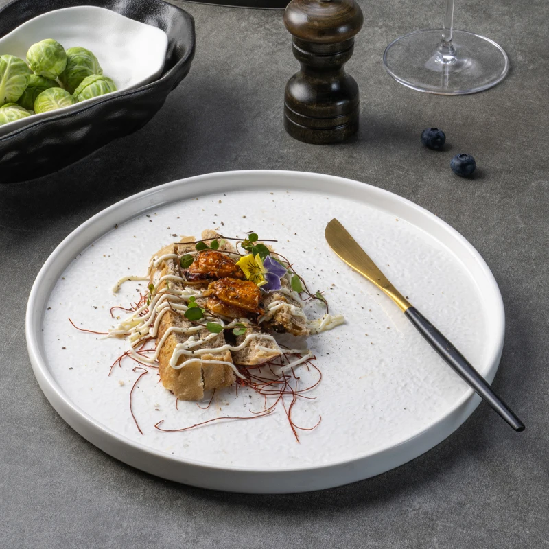 Yayu Popular Design Speckled Dinnerware Special Cobblestone Stoneware Rock Porcelain Dinner Sets Japanese Plates Ceramic