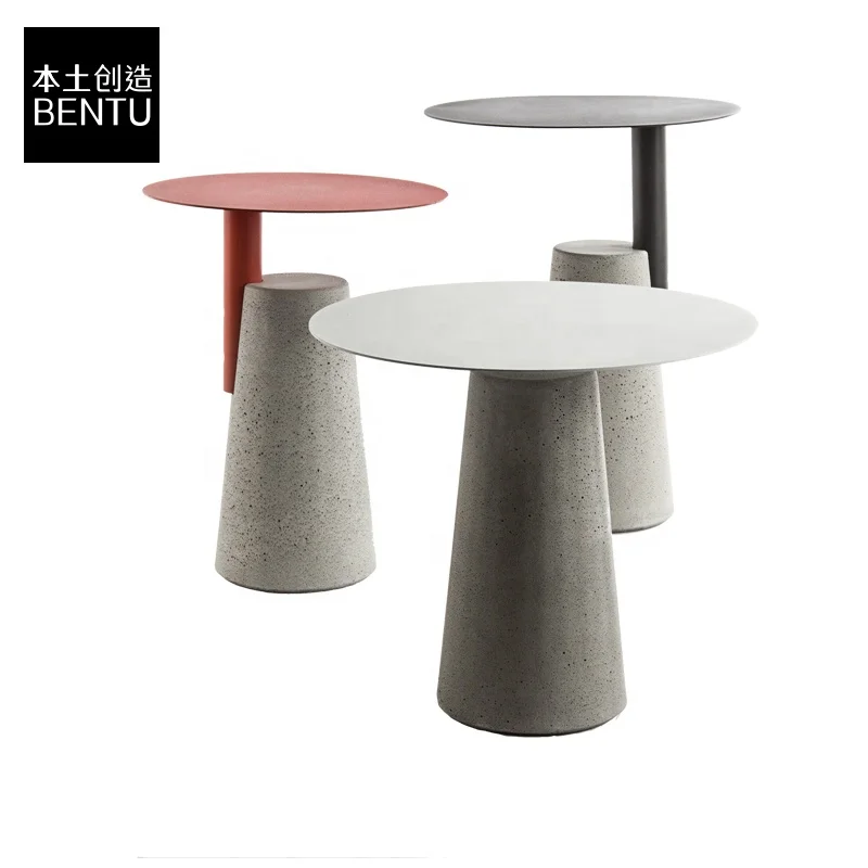 
Bentu Bai modern antique rustic rattan round cafe table reclining coffee table space saving furniture for living room 