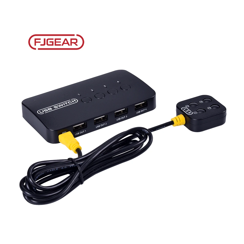 U404 Fjgear New Arrival 480Mbps Selector 4 Port Usb Switch Usb Sharing Switch Usb 2.0 Switcher Selector