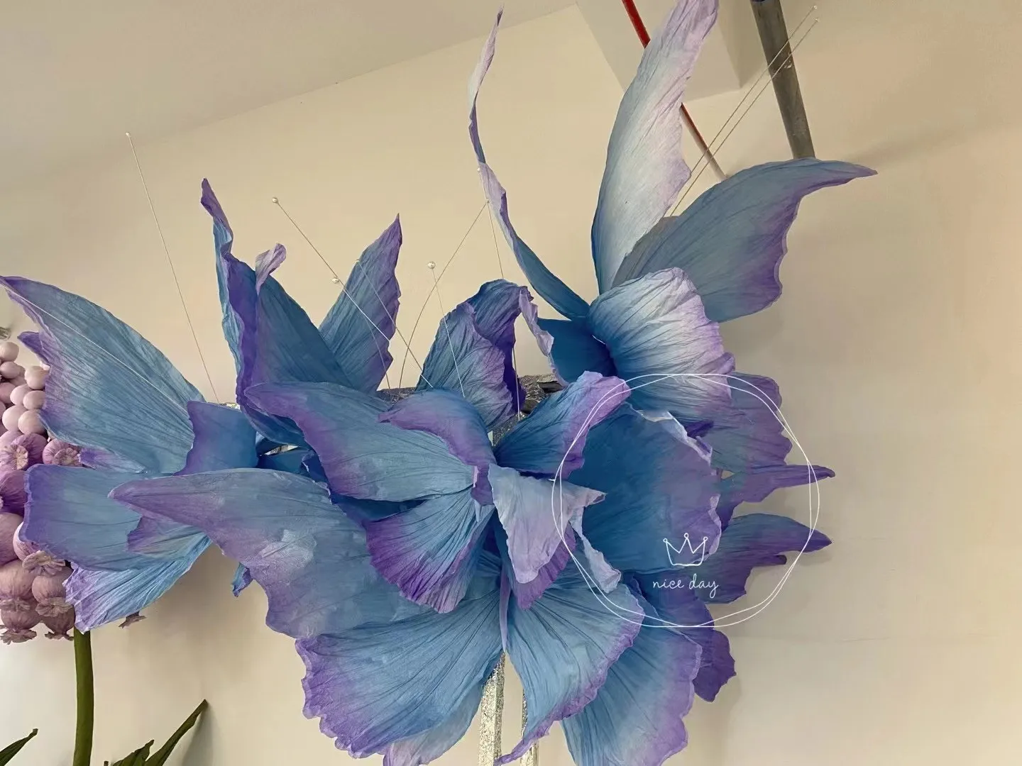 q131 Handmade Paper Butterfly Eva Waterproof Butterfly Custom Giant Silk Butterfly Window Photography Wedding Props Decoration