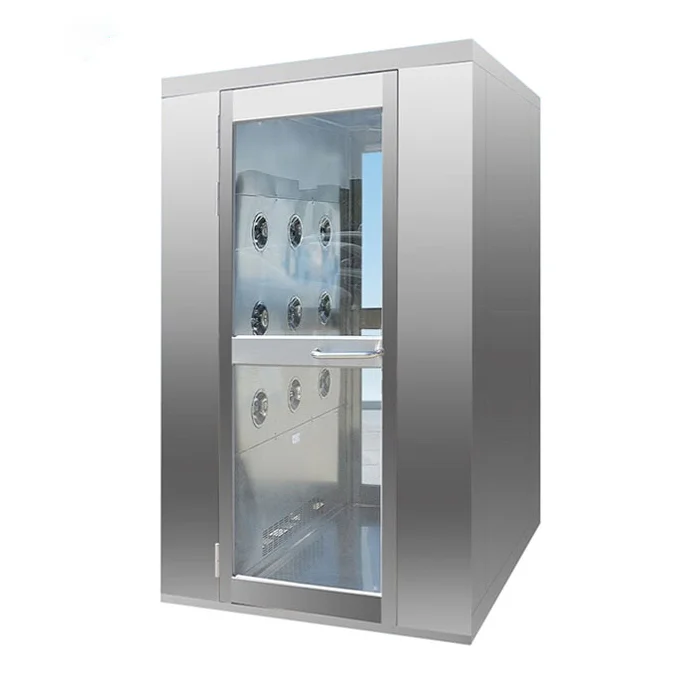 Modular Single Person Cleanroom Stainless Steel Air Shower with Air Interlocked System Air Shower