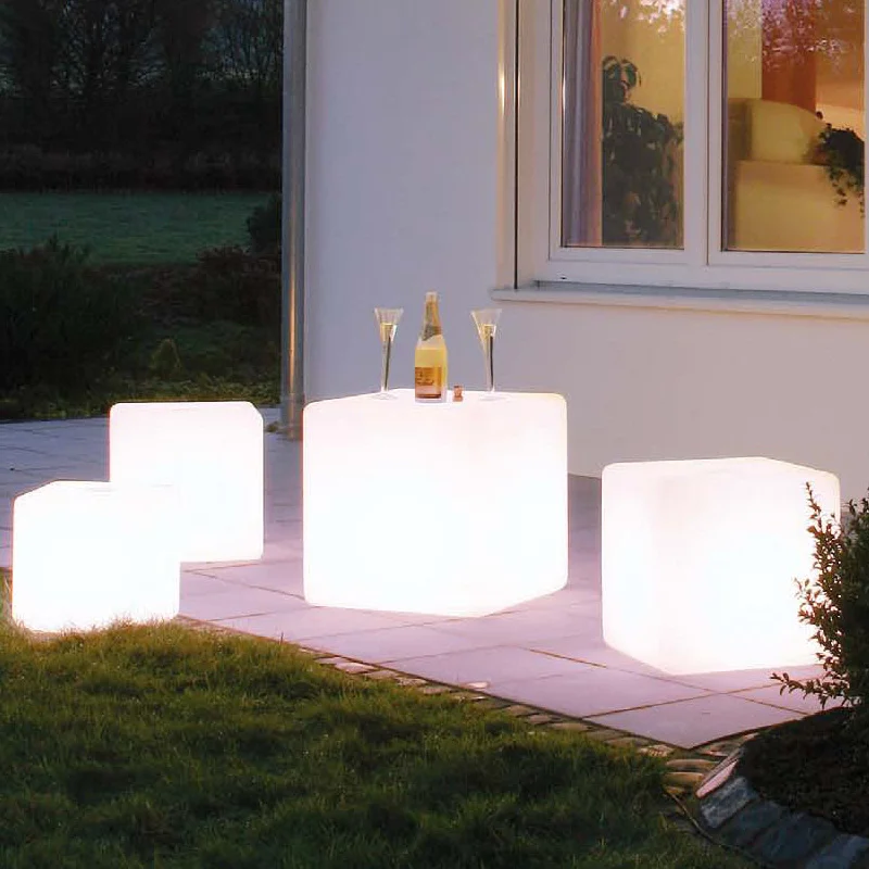 Led 16 Colors Change Light Cube Led Plastic Rgb Cube For Table And Seat Manufactory Directly Led Cube