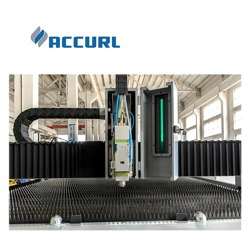 ACCURL 1000W Aluminum Laser Cutting Machine for Sheet Metal and Tubes with Servo Motor and Essential Core Components Included