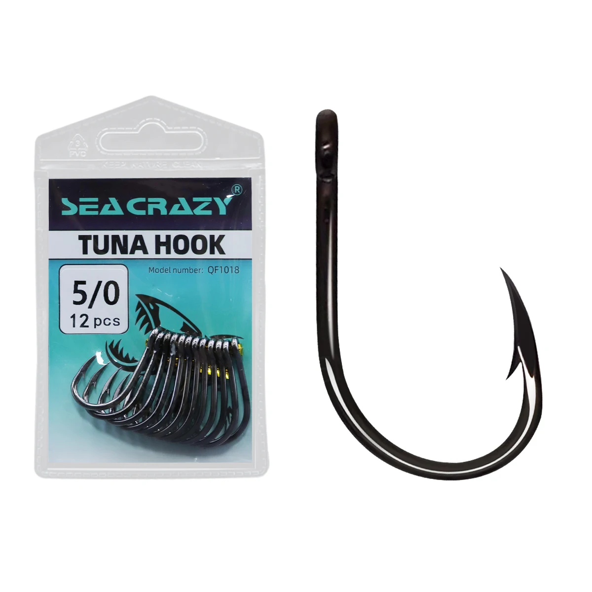 1/0-9/0 Tuna Hook High Carbon Steel Offshore Towing Iron Plate Boat Fishing Hook Fishing Gear Fish Hook Wholesale